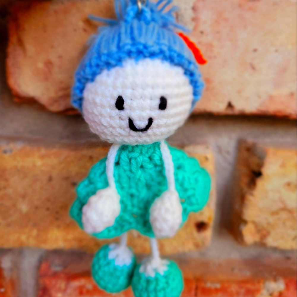 Kawaii Mini Doll Keychain Handmade | Crochet Keychain